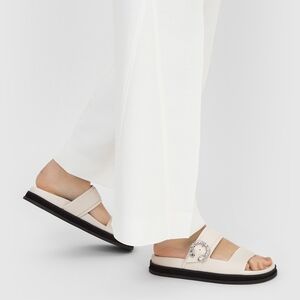 Authentic Jimmy Choo Marga Flat Sandals